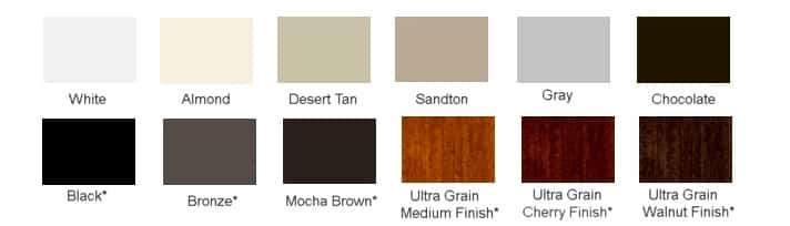 color-options *Available on select models. * Additional charge.